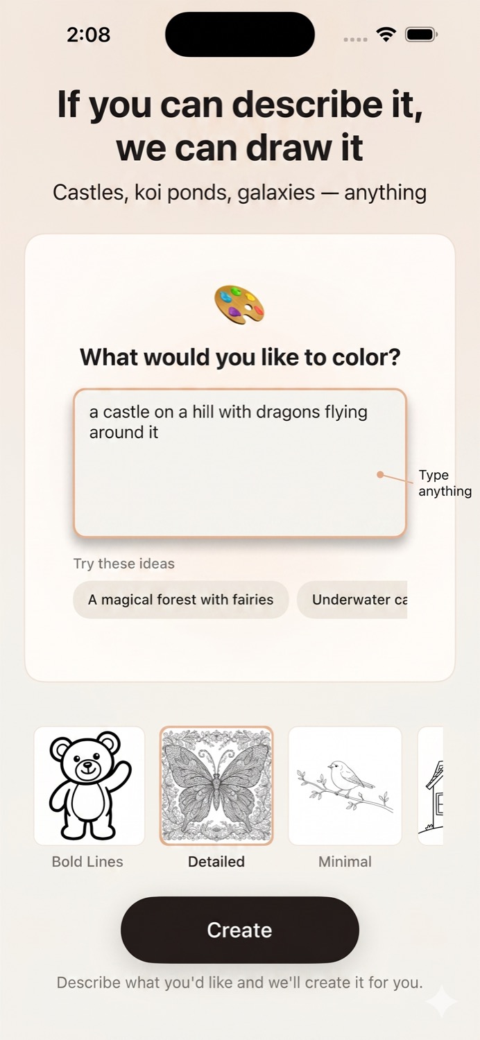 Text to Coloring Page