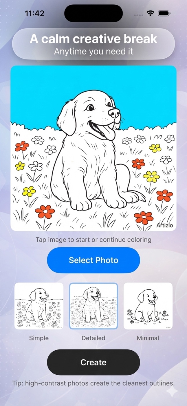 A calm creative break